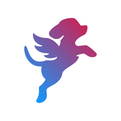 Prerender.cloud flying pup logo